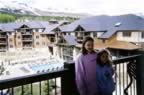 Abby and Hannah on the balcony (65kb)